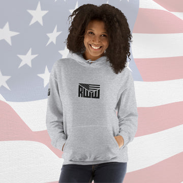 Women's Hoodie - Gray w/ Black RWW Front, Back and Sleeve