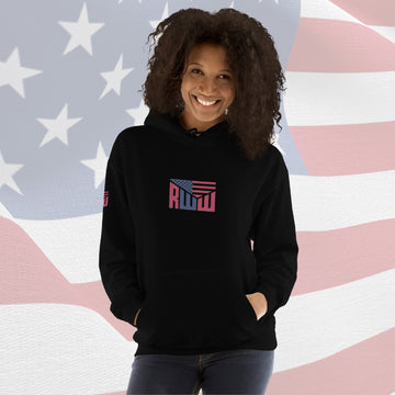 Women's Hoodie - Black w/ Full Color RWW Front, Back and Sleeve