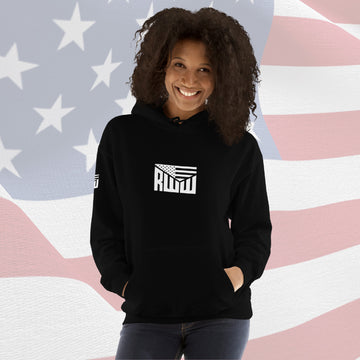 Women's Hoodie - Black w/ White RWW Front, Back and Sleeve