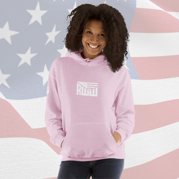 Women's Hoodie - Pink w/ White RWW Front, Back and Sleeve