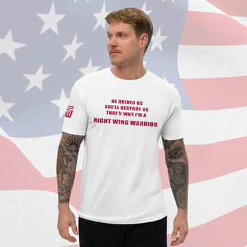 Men's Fitted T-Shirt - Why I'm a RWW White/Red