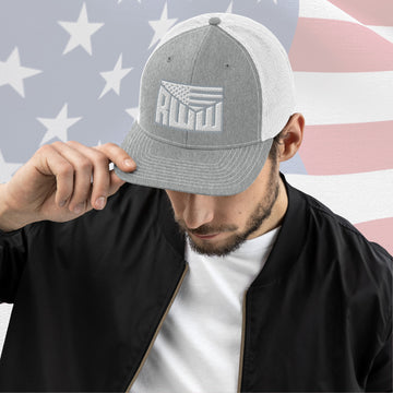 Trucker Hat - Gray/White w/ White RWW