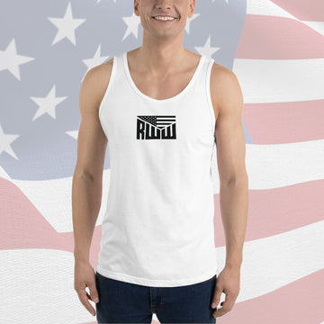 Men's Tank Top - White w/ Black RWW Front and Back