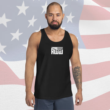 Men's Tank Top - Black w/ White RWW Front and Back